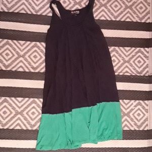 Dark blue and green dress